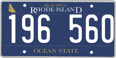 RI license plate 196560