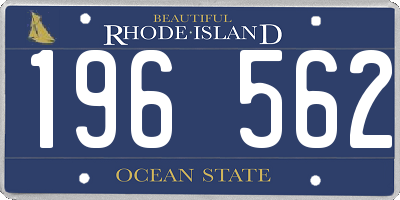 RI license plate 196562