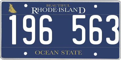 RI license plate 196563