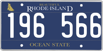 RI license plate 196566