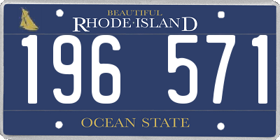 RI license plate 196571