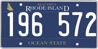 RI license plate 196572