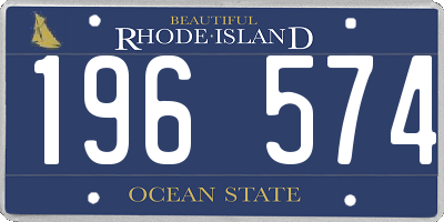 RI license plate 196574