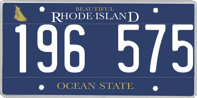 RI license plate 196575
