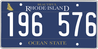 RI license plate 196576