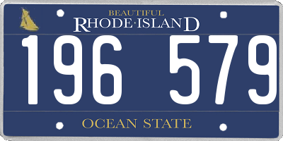 RI license plate 196579