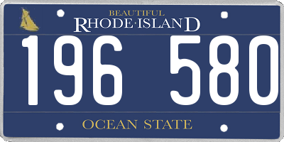 RI license plate 196580