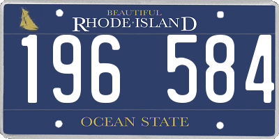 RI license plate 196584