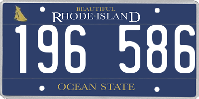 RI license plate 196586