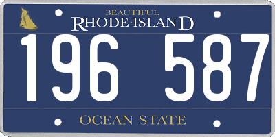 RI license plate 196587