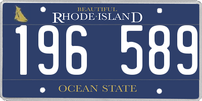 RI license plate 196589