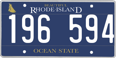 RI license plate 196594