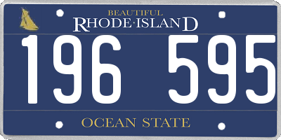 RI license plate 196595