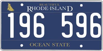 RI license plate 196596