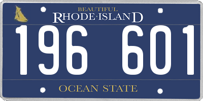 RI license plate 196601