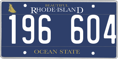 RI license plate 196604