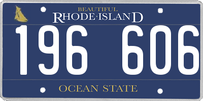 RI license plate 196606