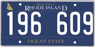 RI license plate 196609