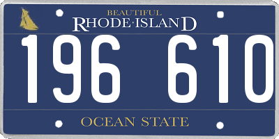 RI license plate 196610