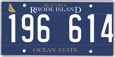 RI license plate 196614