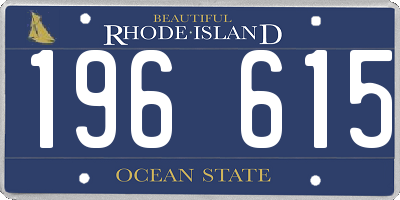 RI license plate 196615