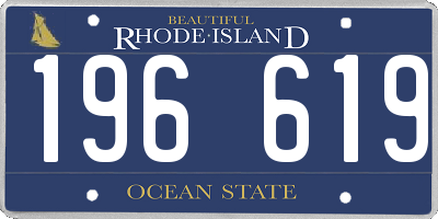RI license plate 196619