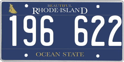 RI license plate 196622