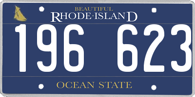 RI license plate 196623