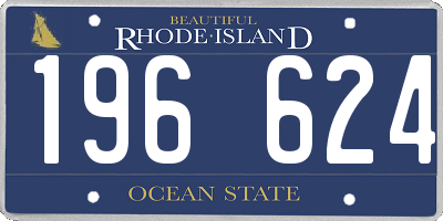 RI license plate 196624