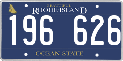 RI license plate 196626
