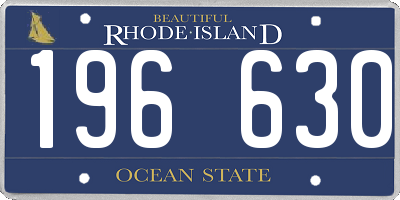 RI license plate 196630