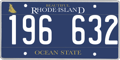 RI license plate 196632