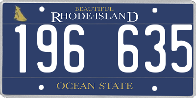 RI license plate 196635