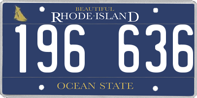 RI license plate 196636