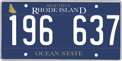 RI license plate 196637