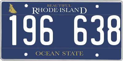 RI license plate 196638