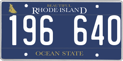 RI license plate 196640
