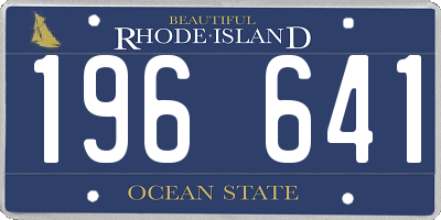 RI license plate 196641