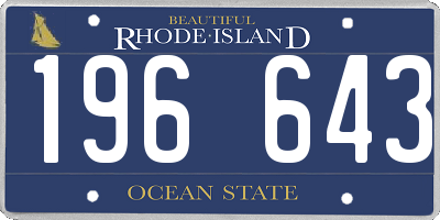 RI license plate 196643