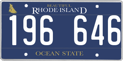 RI license plate 196646