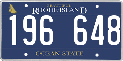 RI license plate 196648
