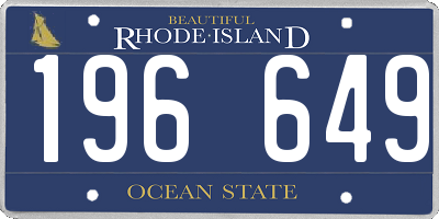 RI license plate 196649