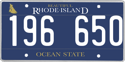 RI license plate 196650