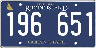 RI license plate 196651