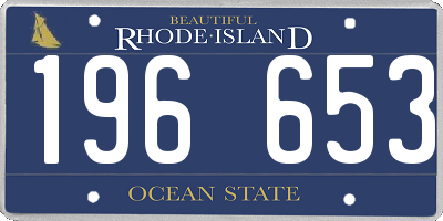 RI license plate 196653
