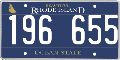 RI license plate 196655