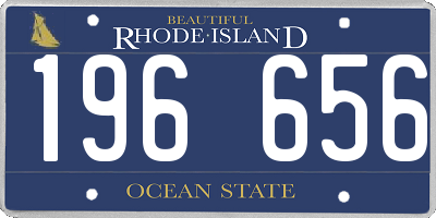 RI license plate 196656