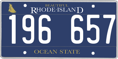 RI license plate 196657