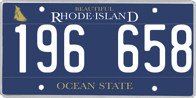 RI license plate 196658