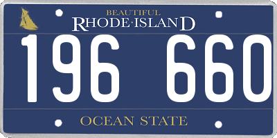 RI license plate 196660